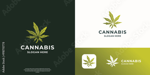 marijuana cannabis logo design inspiration.