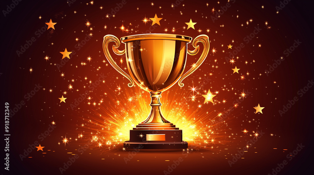 Another trophy image, featuring a gold trophy with pink and yellow stars on a purple background, looking like you're working with a collection of trophy images. Another trophy image, featuring a gold trophy with pink and yellow stars on a purple background, looking like you're working with a collection of trophy images.