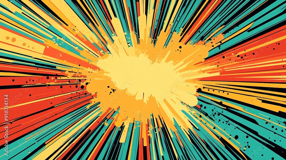 Abstract Background with Colorful Stripes and Splashes Abstract Background with Colorful Stripes and Splashes