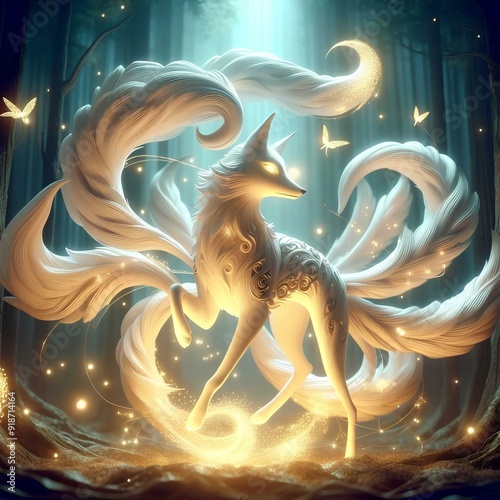 
artistic illustration of a kitsune 20 photo