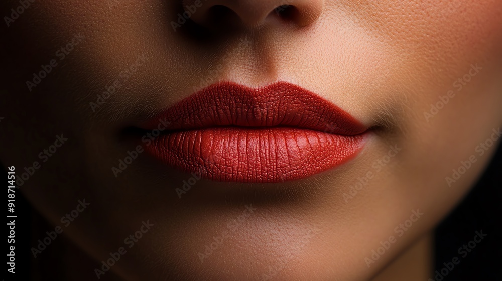 Closeup of the lips with detailed texture and fine lines, highlighting the integumentary system s role in protection and sensation, anatomy, skin organ Closeup of the lips with detailed texture and fine lines, highlighting the integumentary system s role in protection and sensation, anatomy, skin organ