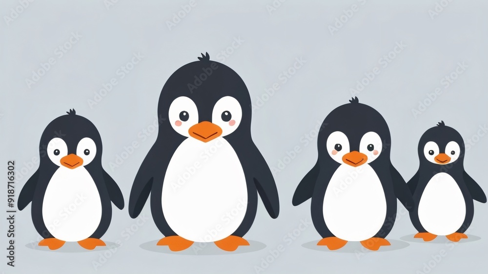 simple flat cute pinguin illustration simple flat cute pinguin illustration
