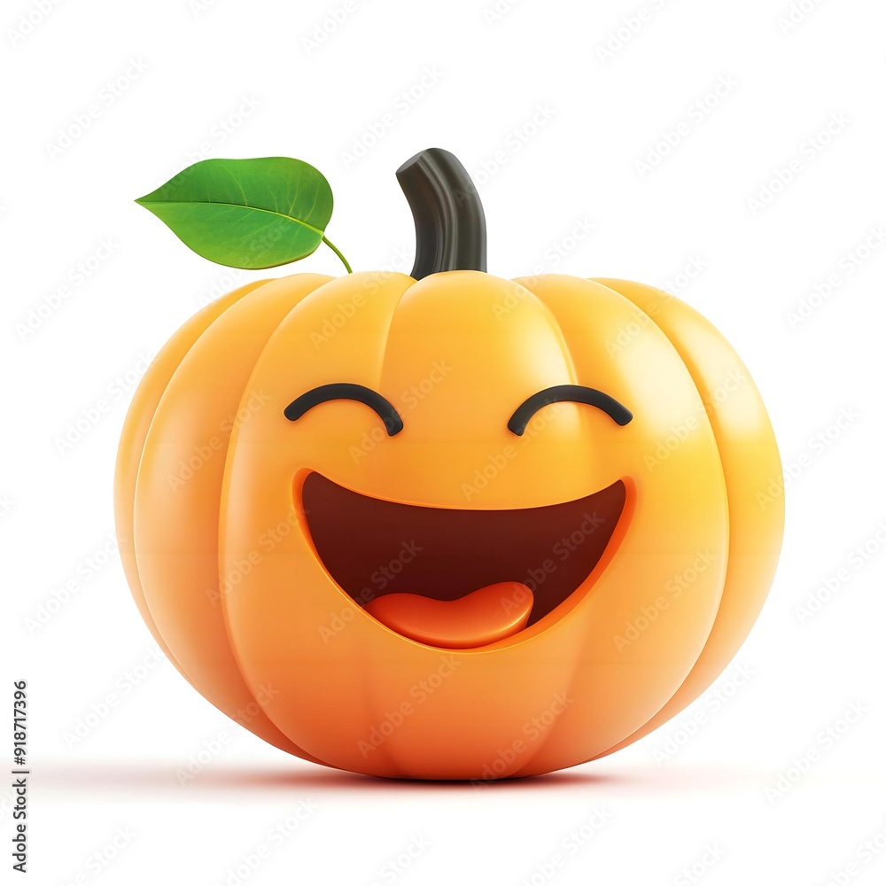 Happy Halloween trick or treat, smile laughing cartoon character of pumpkin 3d style design on white background,Happy Halloween background Happy Halloween trick or treat, smile laughing cartoon character of pumpkin 3d style design on white background,Happy Halloween background