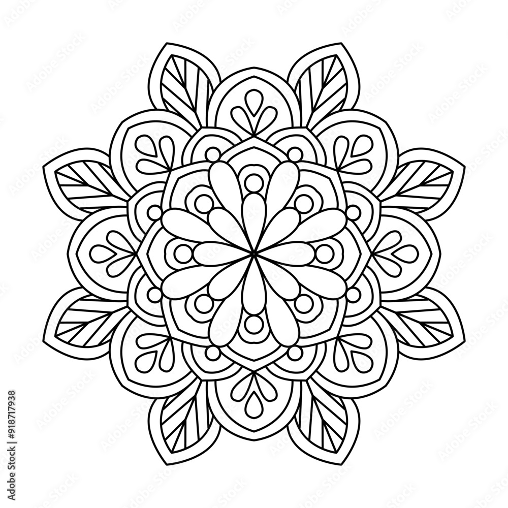 Cosmic swirling bliss mandala coloring book page Cosmic swirling bliss mandala coloring book page