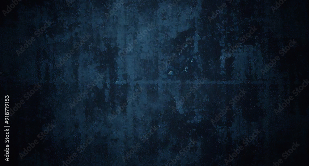 Fototapeta premium Beautiful Abstract Grunge Decorative Navy Blue Dark Stucco Wall texture Background. Banner With Space For Text. Dark blue background concept.