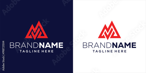 Free Download Creative MV Mountain Letter Logo Design, Design Inspiration, Illustration, Vector - GFXLoad