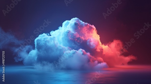 Cloud lit with Neon Lights