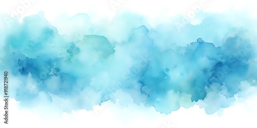 Abstract light blue watercolor for background