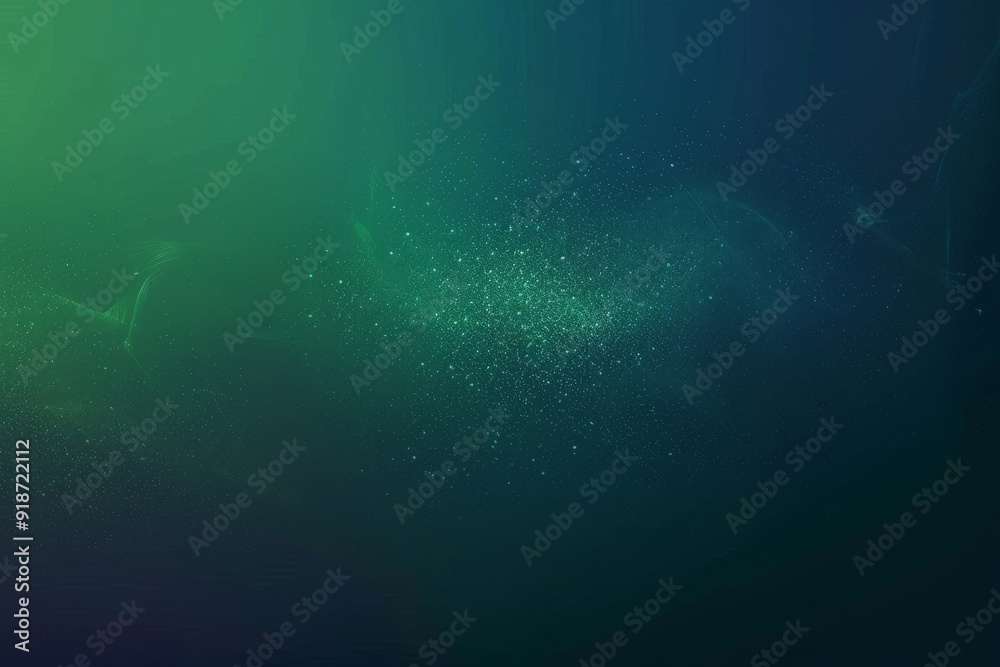 Abstract Green and Blue Gradient with Sparkles