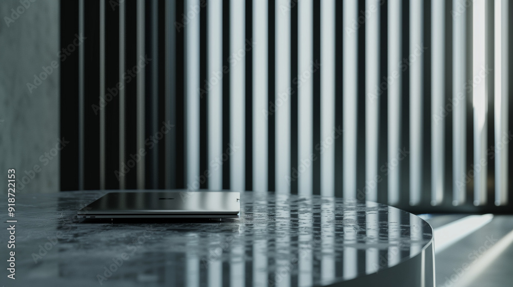 Grey business background with notebook Grey business background with notebook