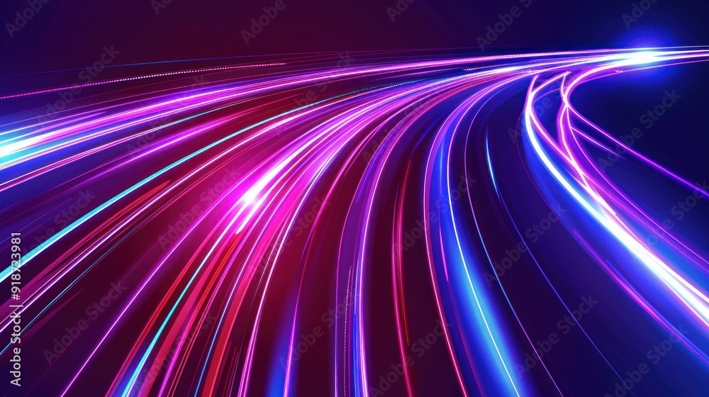 Abstract Neon Lights Trails Abstract Neon Lights Trails