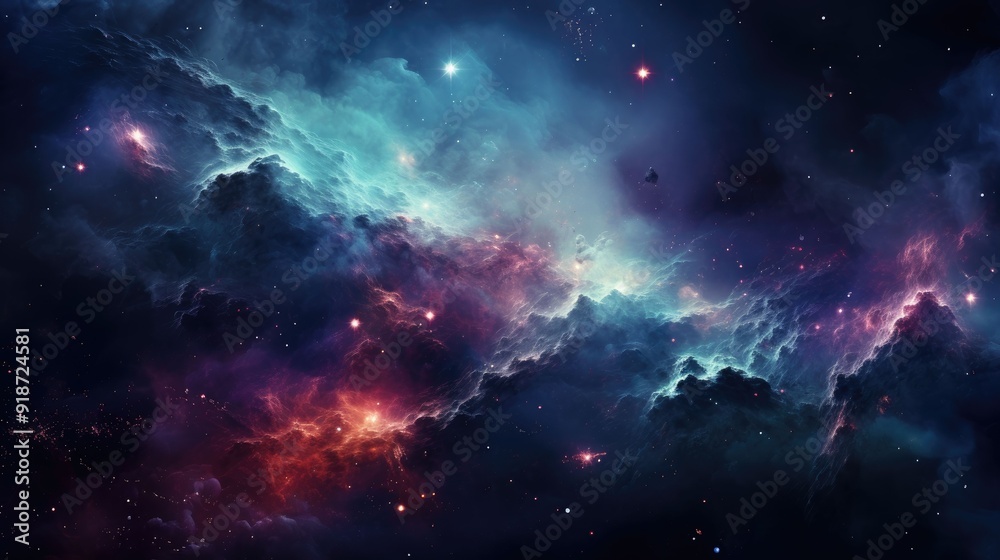 Fototapeta premium beautiful space galaxy background