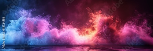 Abstract Background with Smoke and Light