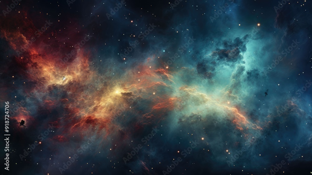 Fototapeta premium beautiful space galaxy background