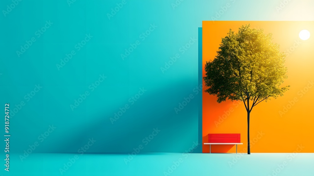 Obraz premium Modern Architectural Design for Functional Spaces with Copy Space, Flat Design Illustration