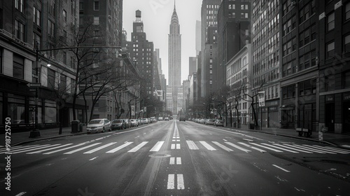 Empty Street in New York City photo