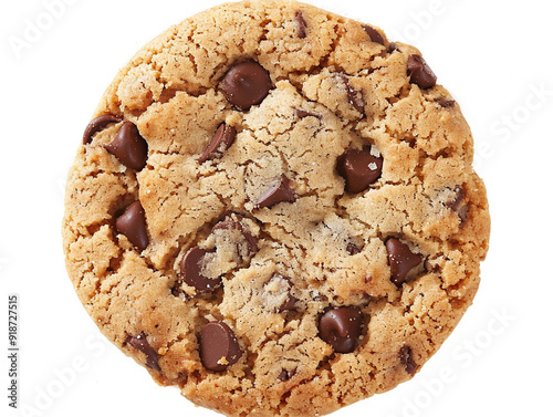 cookie chocolate chip dessert snack sweet baked round closeup homemade biscuit delicious bakery treat tasty food plate 