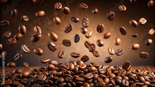 Coffee beans floating in the air, isolated on background, coffee, beans, floating, air, isolated,background, caffeine