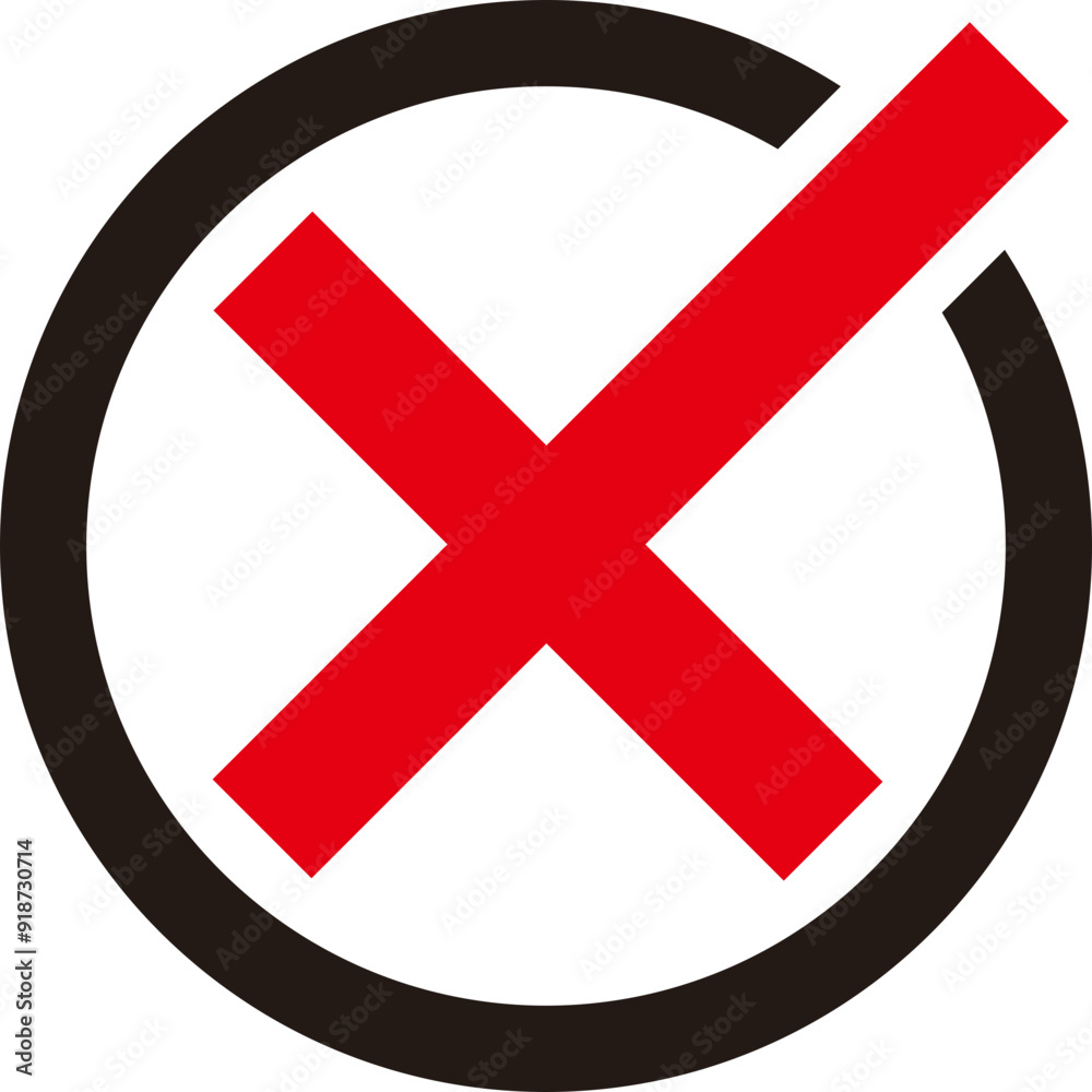 Obraz premium Wrong Mark Icon