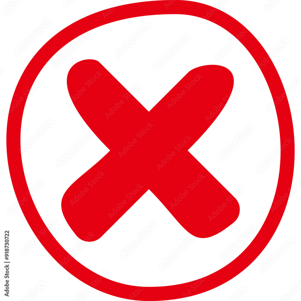 Obraz premium Wrong Mark Icon