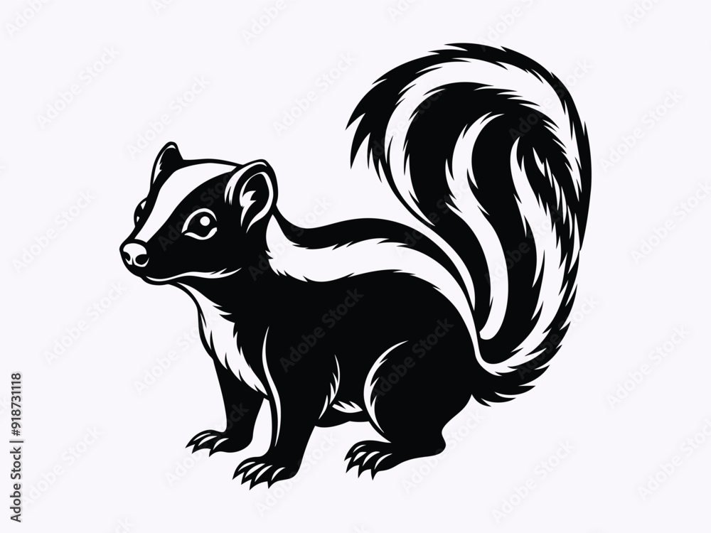 skunk silhouette color skunk silhouette color