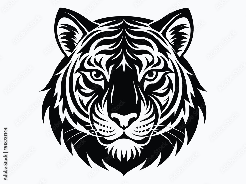 tiger head logo style silhouettes tiger head logo style silhouettes