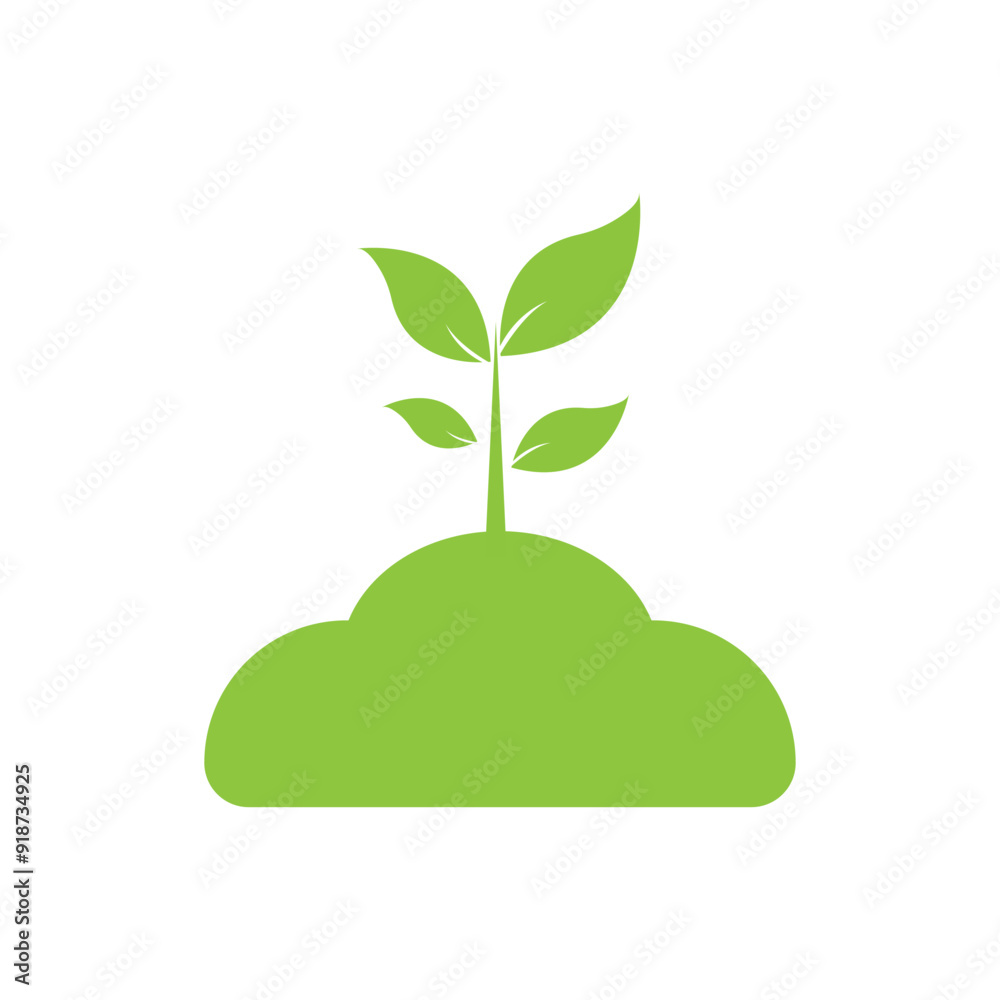 Eco friendly green leaf Logo icon