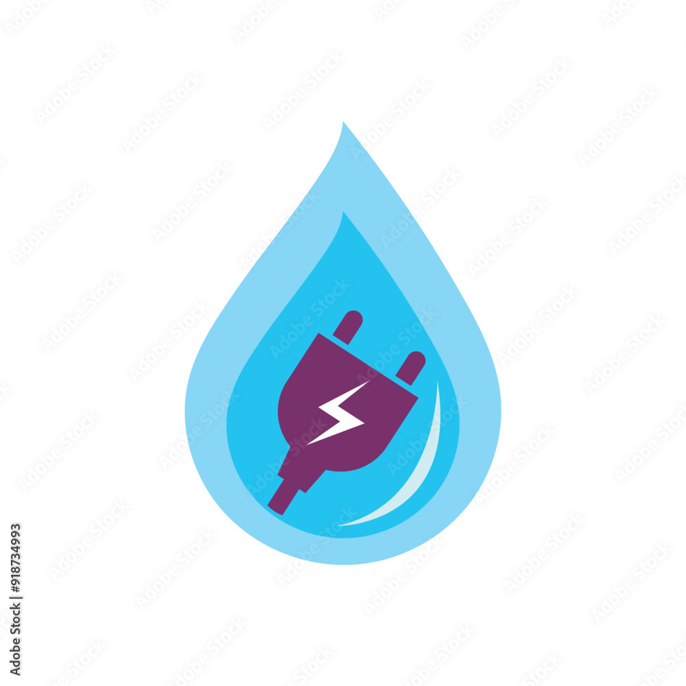 Water energy logo icon Water energy logo icon
