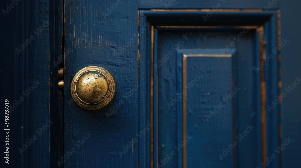 Close-up of a Gold Door Knocker