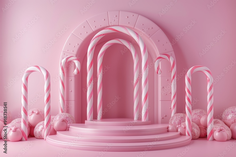 Candy Cane Archway Podium Candy Cane Archway Podium