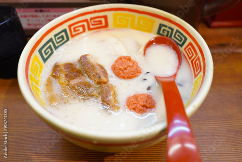 日本の豚骨ラーメン