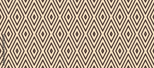 Seamless beige argyle pattern. Nude brown rhombus repeated background. Autumn diamond texture for clothes textile design, fabric print, wrapping paper. Vector ecru wallpaper