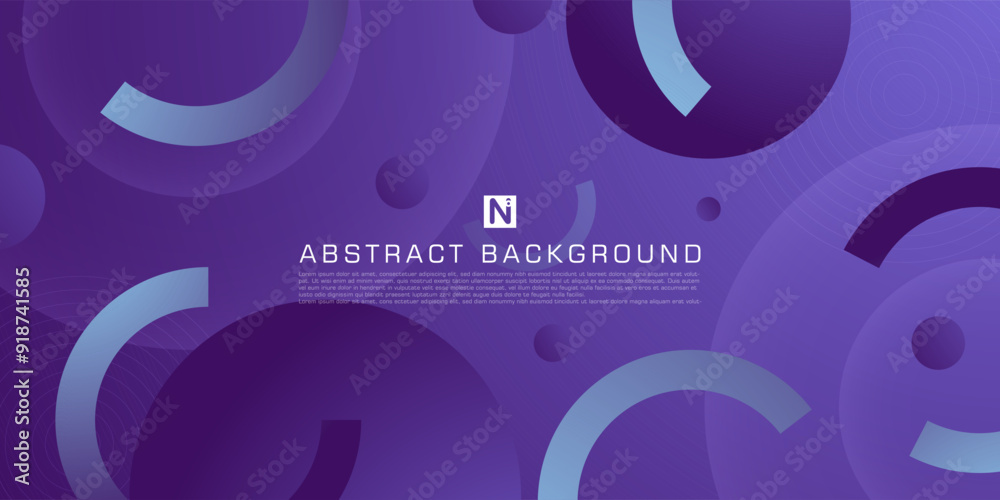Obraz premium Abstract 3d background pattern geometric design. Purple gradient circle pattern. Simple shapes with trendy elements. Eps10 vector.