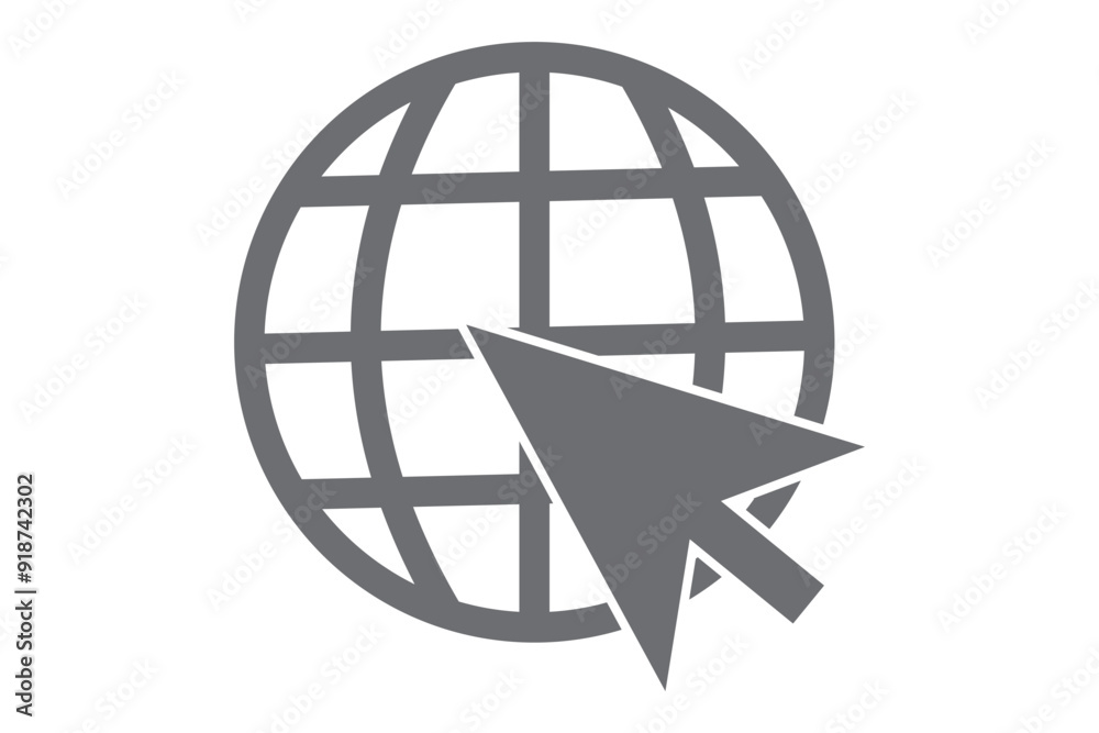 World Wide Web line icon vector. Go to web icon symbol illustration World Wide Web line icon vector. Go to web icon symbol illustration