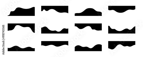 Set of separator header for website and app. Different elements of top and bottom for website and app. Different borders for website, banner and app.