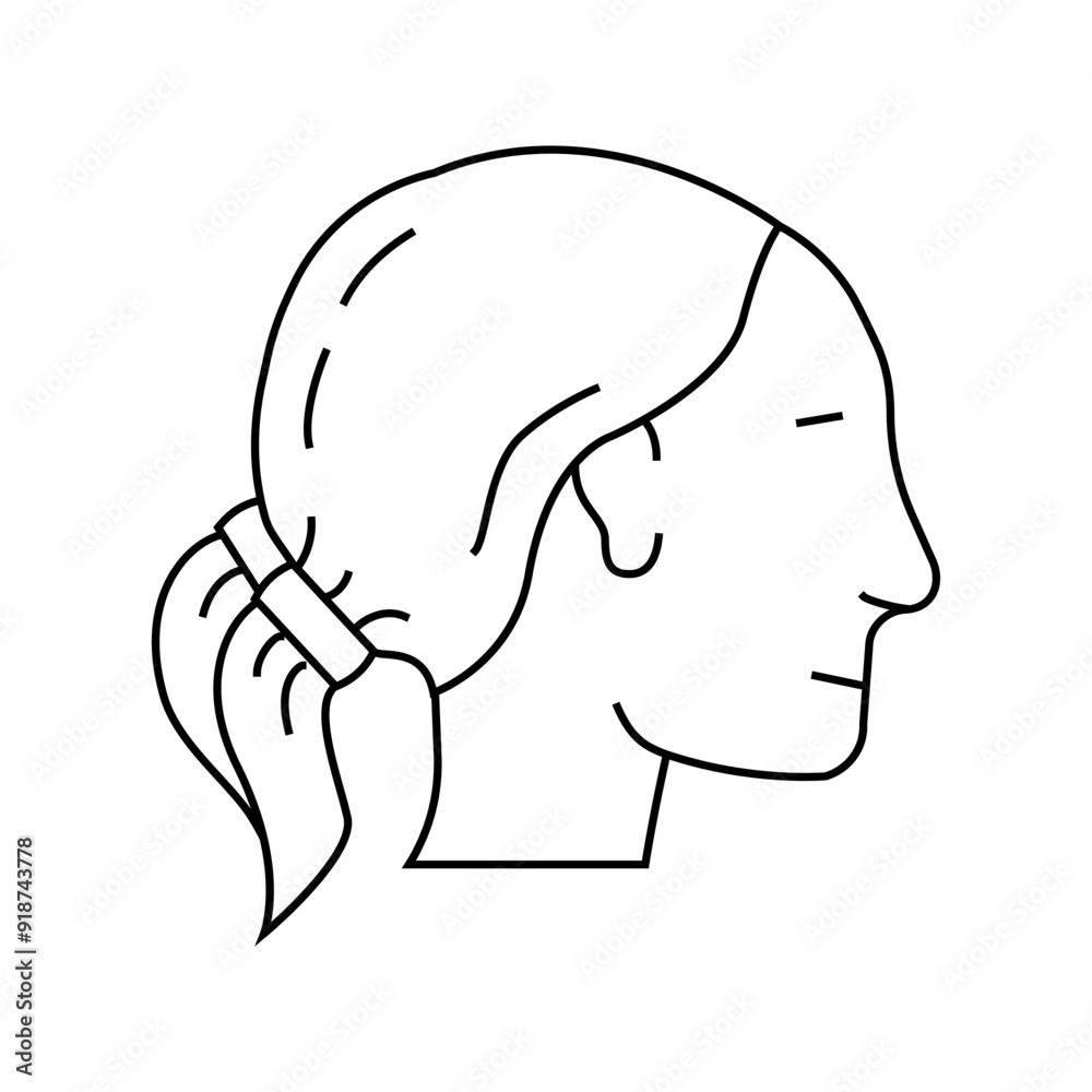pigtails hairstyle female line icon vector. pigtails hairstyle female sign. isolated contour symbol black illustration pigtails hairstyle female line icon vector. pigtails hairstyle female sign. isolated contour symbol black illustration