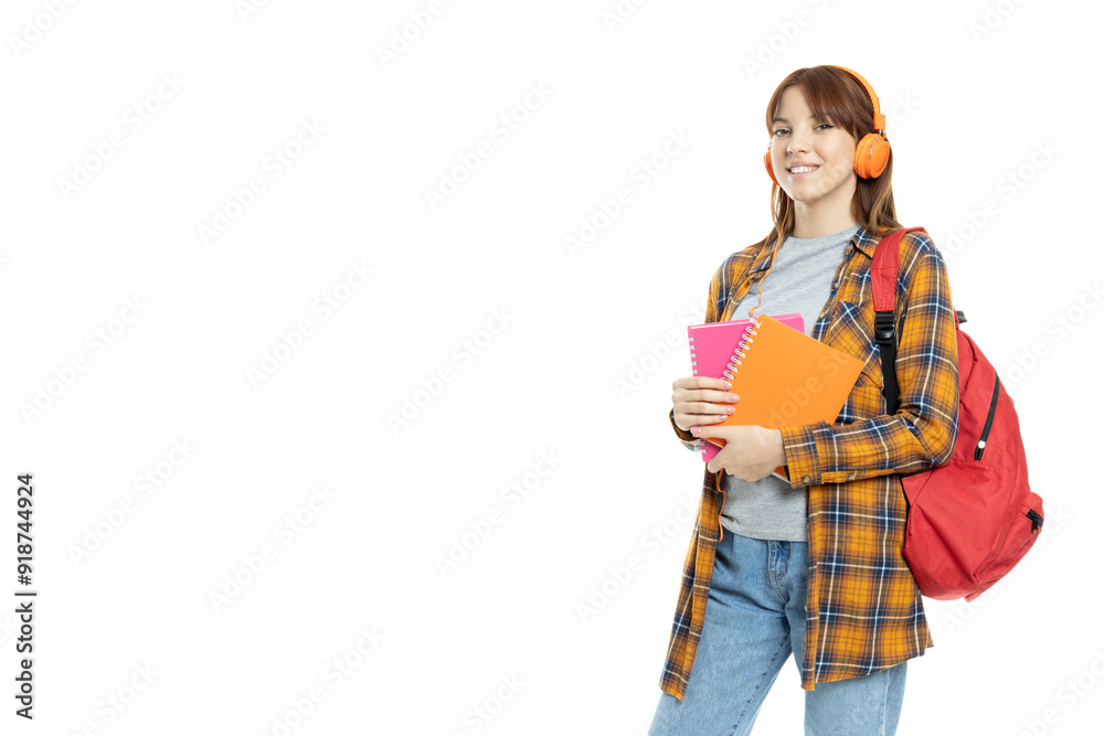 PNG, girl with books in her hands, isolated on white background PNG, girl with books in her hands, isolated on white background