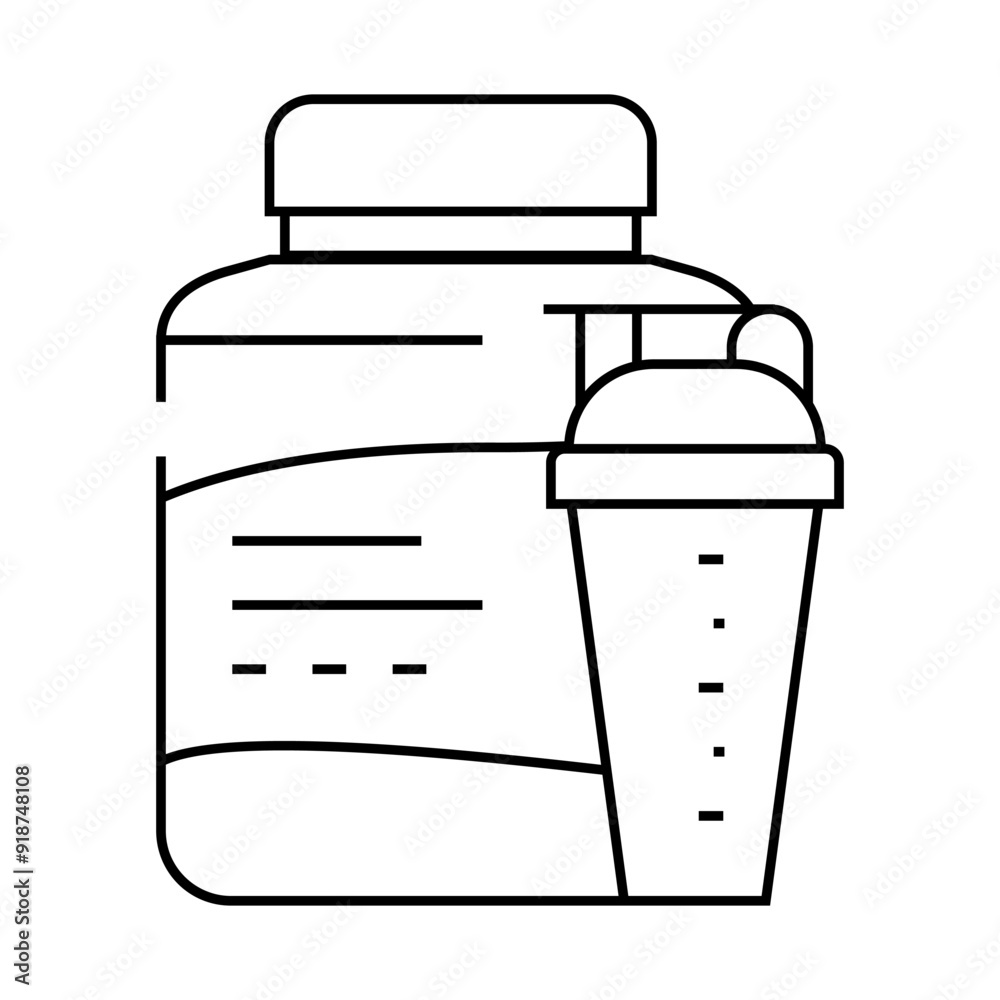 whey protein milk product line icon vector. whey protein milk product sign. isolated contour symbol black illustration whey protein milk product line icon vector. whey protein milk product sign. isolated contour symbol black illustration