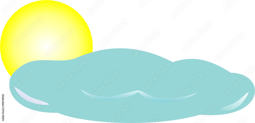 vector image for sky with artistic cloud and sun details vector image for sky with artistic cloud and sun details