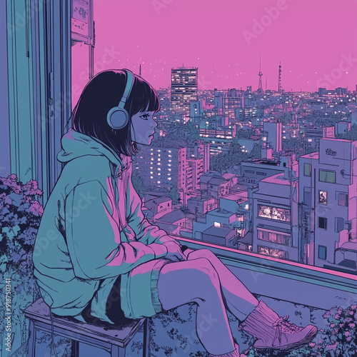 Generative AI Lo-Fi music picture	
