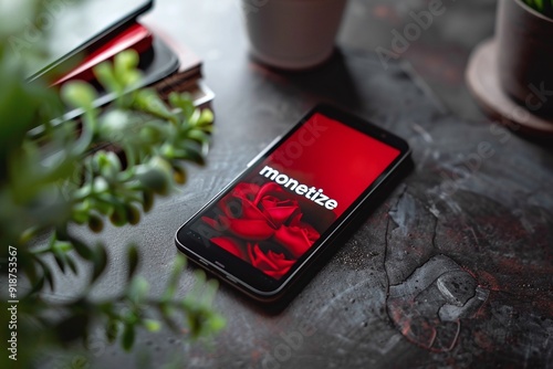 ai generative mobile phone screen word monetize