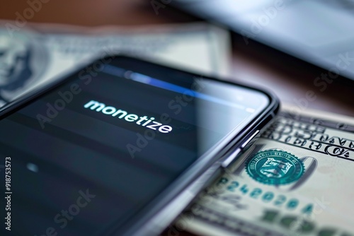 ai generative mobile phone screen word monetize