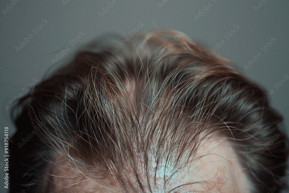 Naklejka premium ai generative bald man head front