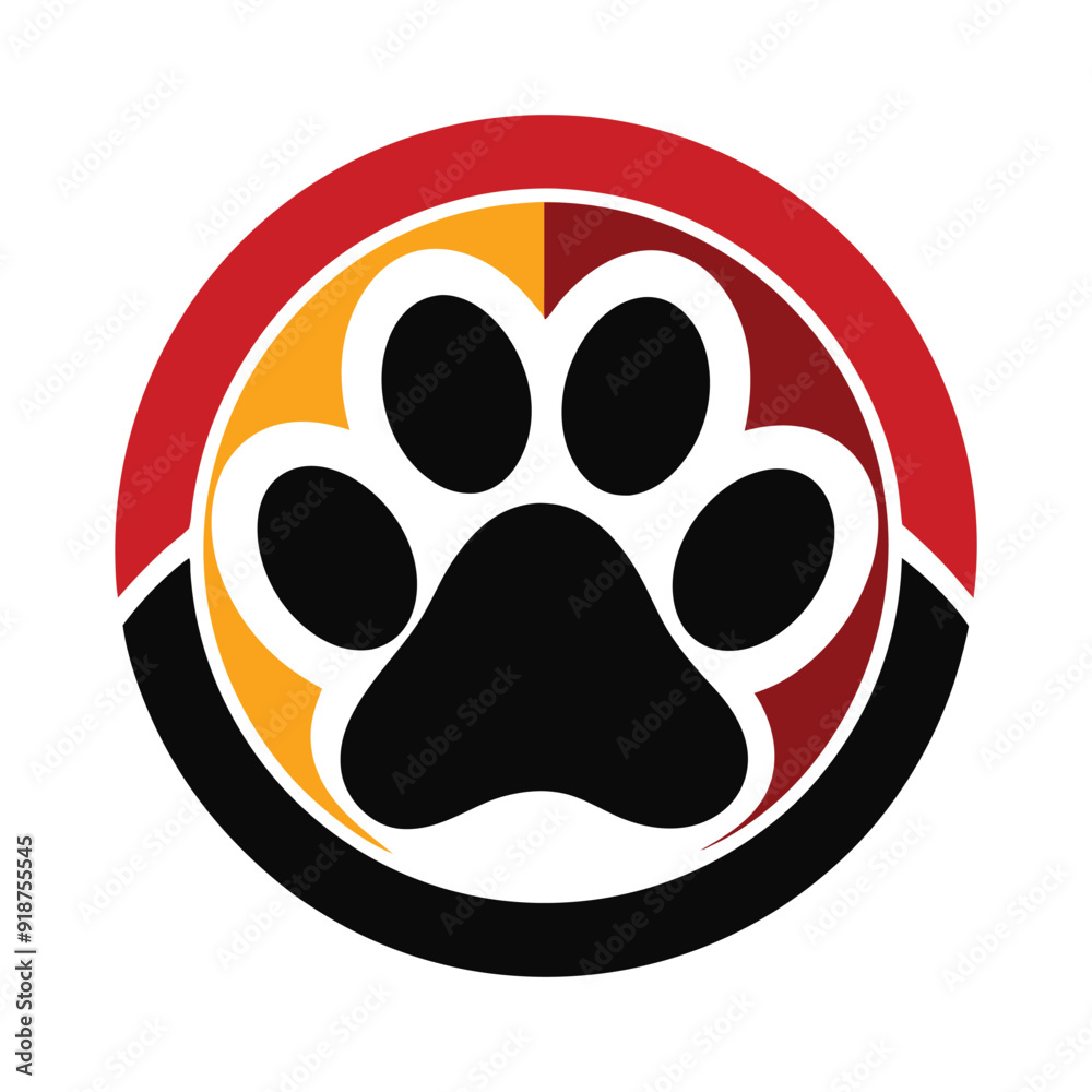 Pet logo design paw, vector for animal shop business Pet logo design paw, vector for animal shop business