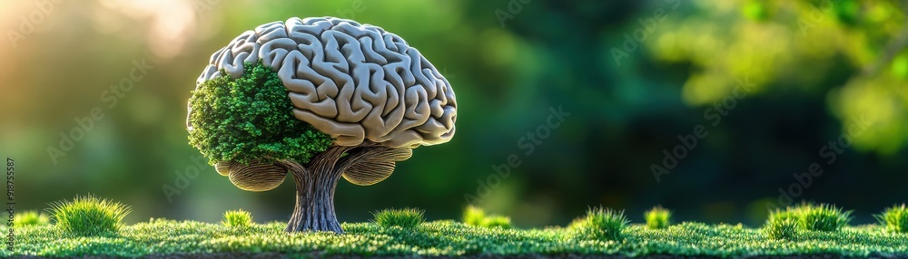 A creative representation of a brain shaped like a tree, symbolizing growth, knowledge, and the connection between mind and nature. A creative representation of a brain shaped like a tree, symbolizing growth, knowledge, and the connection between mind and nature.