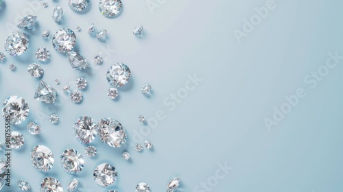 Diamonds on a Blue Background