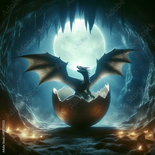 
illustration of the birth of a dragon 27 photo