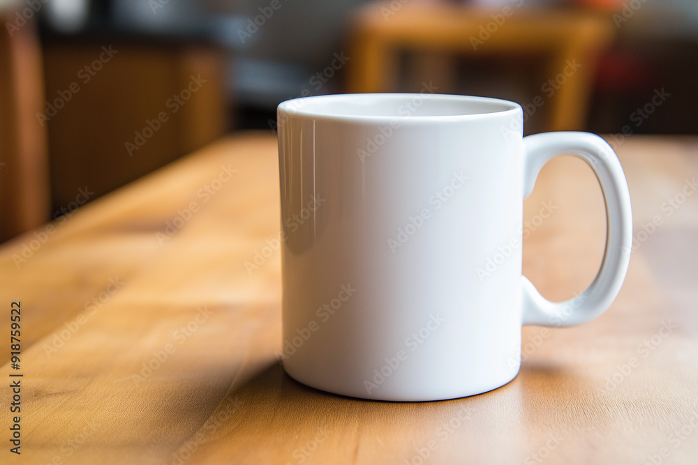 A white coffee mug on a wooden table in a cozy indoor setting, offering a clean and minimalist design with ample copy space for text. A white coffee mug on a wooden table in a cozy indoor setting, offering a clean and minimalist design with ample copy space for text.