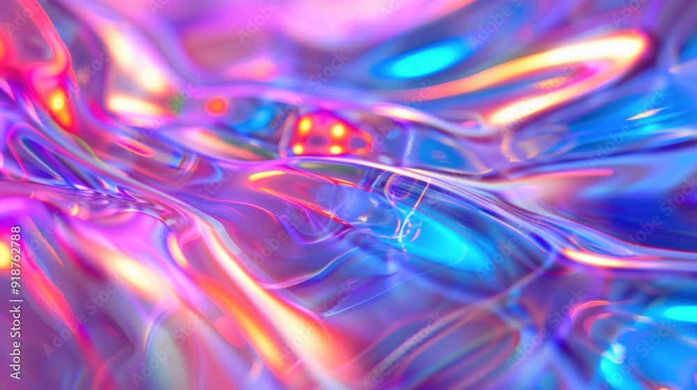 Abstract Holographic Background with Vibrant Colors and Light Reflections Abstract Holographic Background with Vibrant Colors and Light Reflections