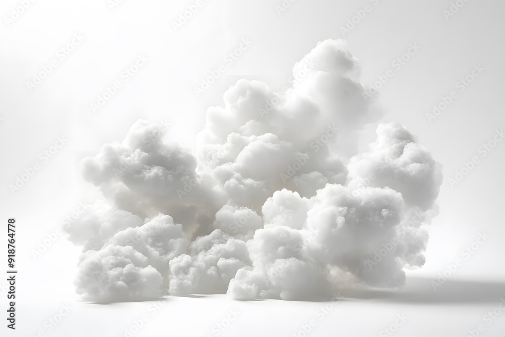 White Clouds on a White Background. White Clouds on a White Background.
